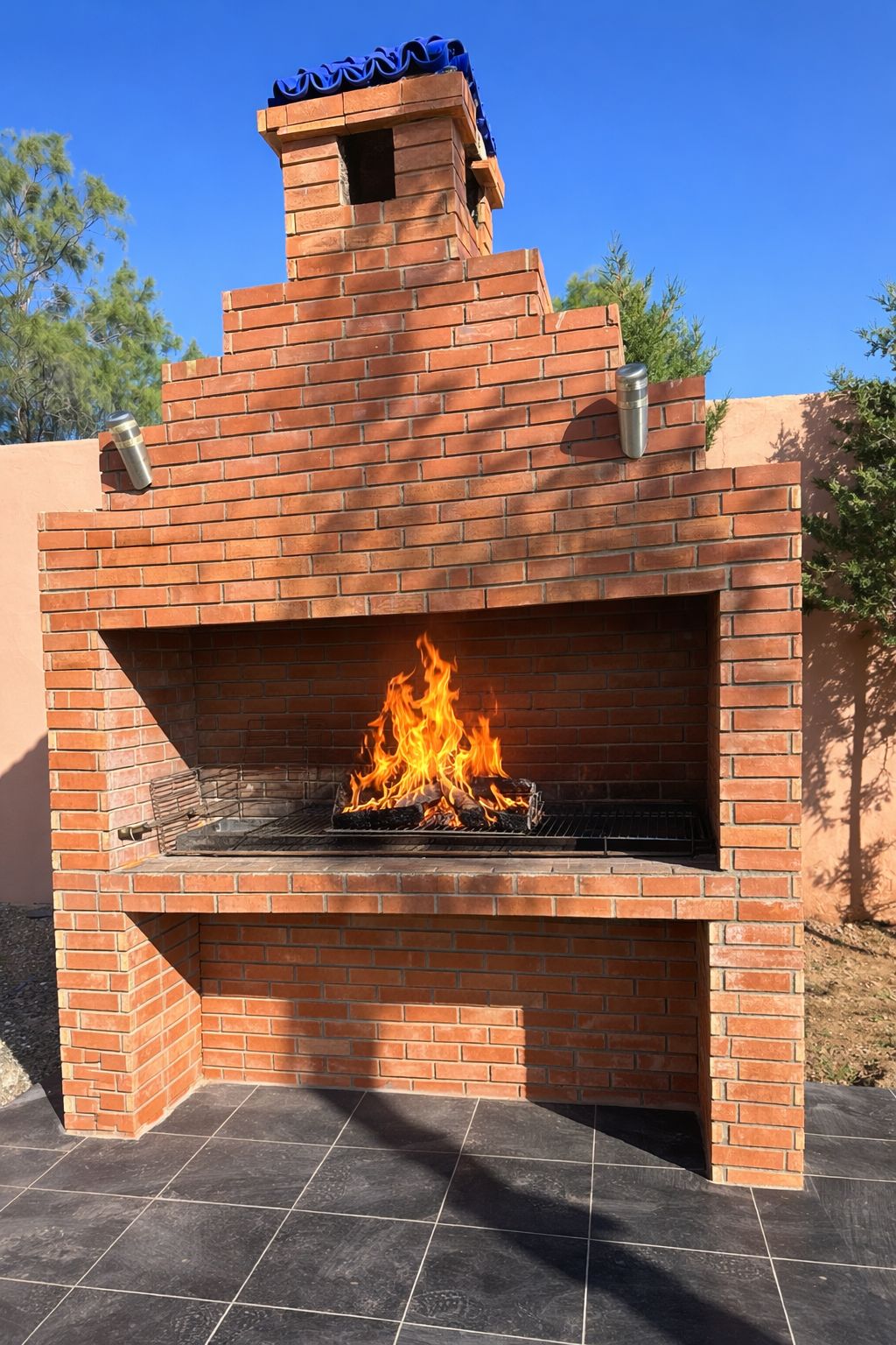 BBQ briques et flammes